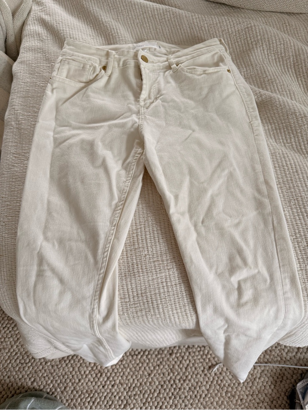 Dear John Cream Skinny Jeans